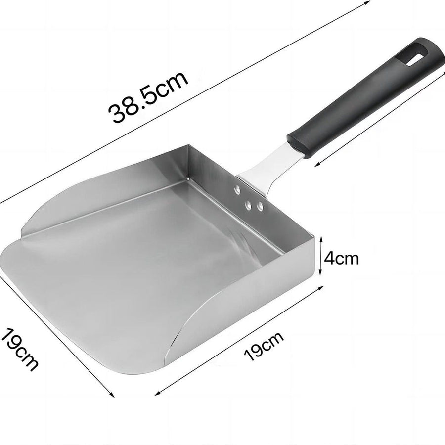 Griddle Food Mover - Extra-Large Stainless Steel Spatula for Rice, Vegetables and More, Perfect BBQ Tool, Cookouts, and Griddles, Large Scooper, Food Scoop