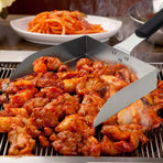 Griddle Food Mover - Extra-Large Stainless Steel Spatula for Rice, Vegetables and More, Perfect BBQ Tool, Cookouts, and Griddles, Large Scooper, Food Scoop