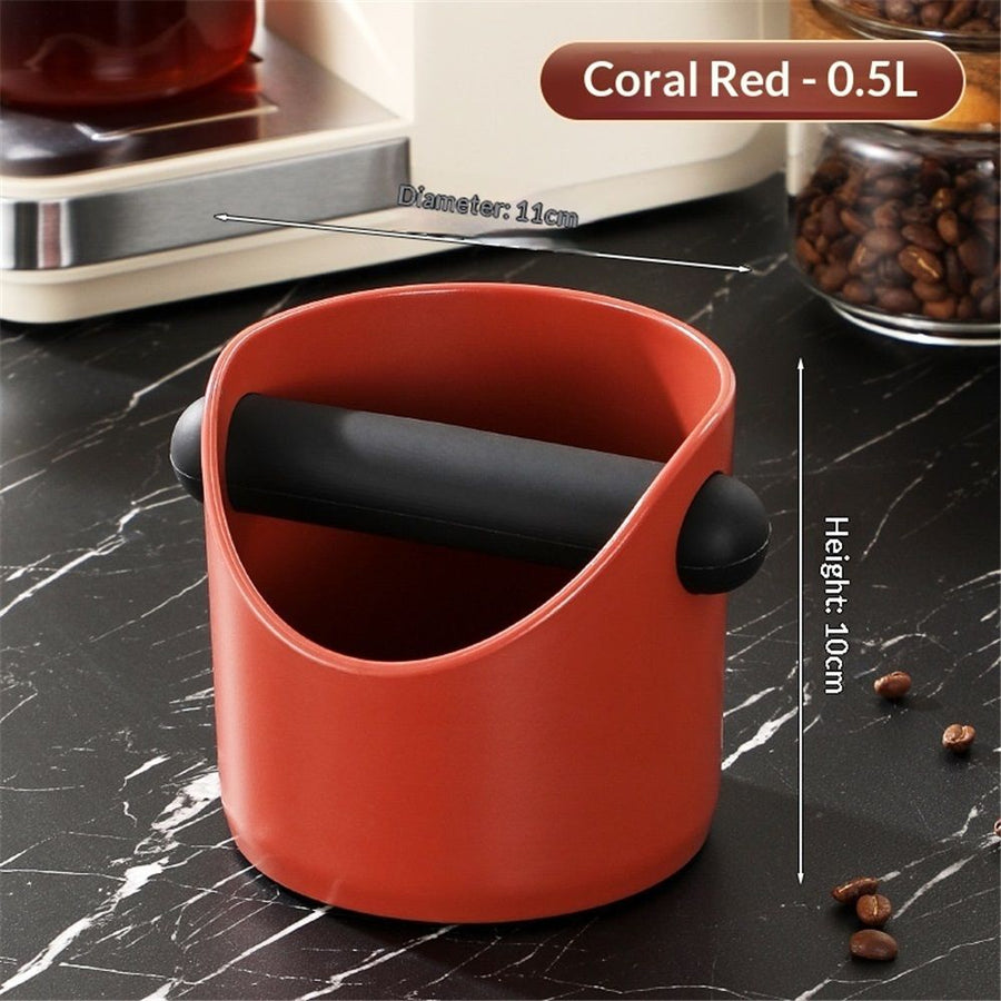 Mini Coffee Knock Box - Espresso Accessories for Coffee Grounds Container - Multifunctional, Suitable for Home & Bar.(Red)
