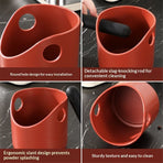 Mini Coffee Knock Box - Espresso Accessories for Coffee Grounds Container - Multifunctional, Suitable for Home & Bar.(Red)