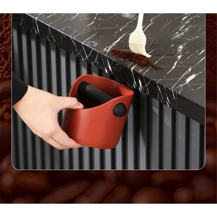 Mini Coffee Knock Box - Espresso Accessories for Coffee Grounds Container - Multifunctional, Suitable for Home & Bar.(Red)