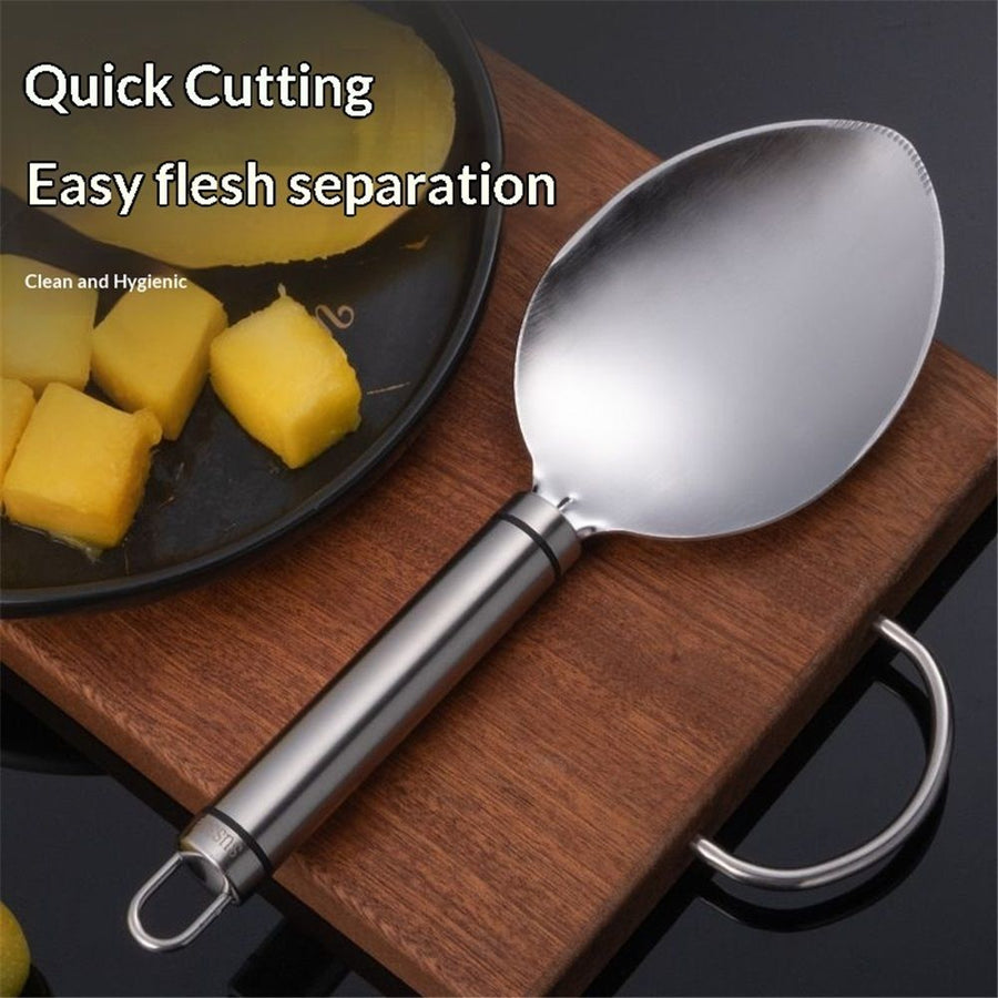 2 pack Mango Slicer, Silver Mango Cutter Tool, Stainless Steel Microblades Watermelon Cutter Slicers Tool, Mangos Cutters Divider Corer, Non-slip Handle Mangos Splitter Fruit Slicer Kitchen Gadgets
