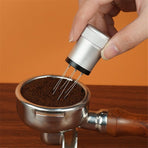 Espresso Distribution Tool with Stand for Barista, Adjustable Range Coffee Needle Stirrer, with 6 Extra Needles