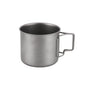 Pure Titanium Tea Collapsible Cups Lids Titanium Camping Mug Outdoor Drinking Cup for Hiking Backpacking TravelSecond generation handle made of pure titanium 350ml (with lid)+mesh bag