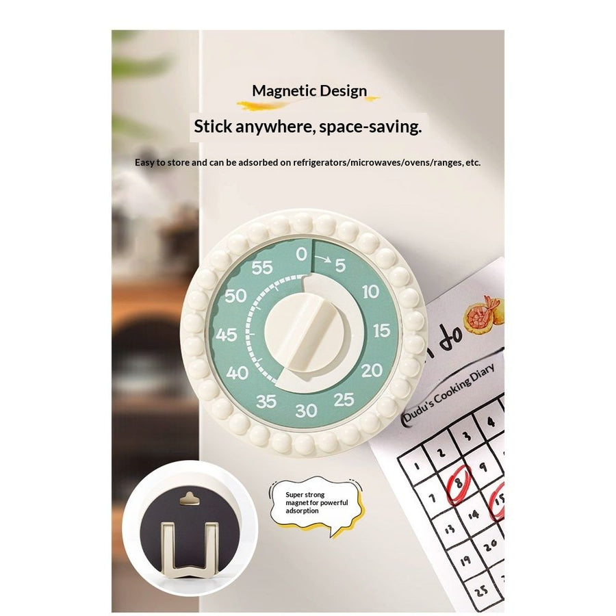 Round Visual Timer - Magnetic Silent Countdown Timer for Kids, Studying, Cooking, Time Management Cute Timer, Perfect for Desktop & Fridge Use.-Rice ear yellow