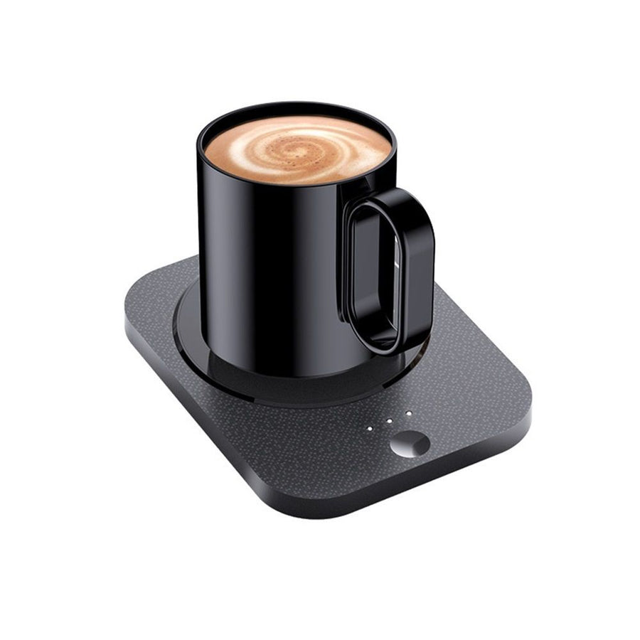 Smart Coffee Warmer, Auto Gravity-Induction Mug Warmer for Office Desk Use, Wax Cup Warmer Heating Plate (Black)