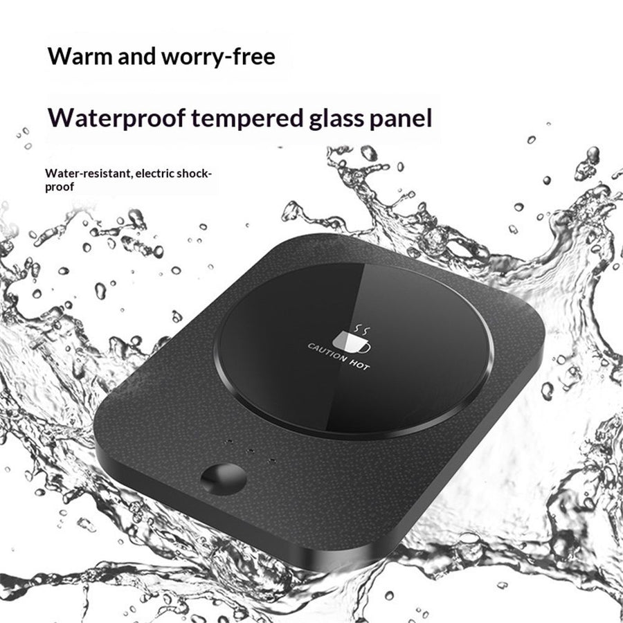 Smart Coffee Warmer, Auto Gravity-Induction Mug Warmer for Office Desk Use, Wax Cup Warmer Heating Plate (Black)