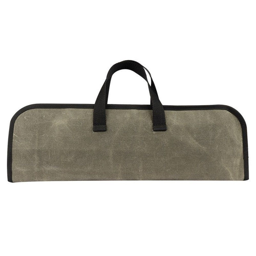 Knife Roll,Heavy Duty Knife Bag,Waxed Canvas knife Case with 4 Slots for Knives & Kitchen Tools,Chef Knife Bag with Handle.Portable Knife Roll Bag for  Home Traveling Camping.olive drab