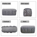 Sofa Armrest Organizer, Remote Control Holder, Waterproof Armchair Caddy with 14 Pockets for TV Remotes(Grey)