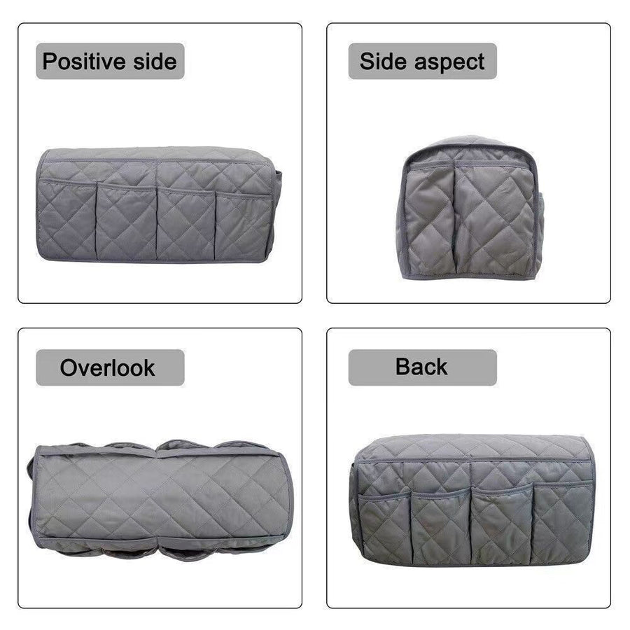 Sofa Armrest Organizer, Remote Control Holder, Waterproof Armchair Caddy with 14 Pockets for TV Remotes(Grey)