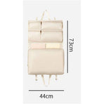 Hanging Packing Cube, Foldable Travel Organizer, Waterproof, Machine Washable, Fits Carry-on, Expandable Packing Cube for Suitcase or Backpack (Beige 6 grids)