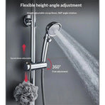 2 pack Adjustable Shower Head Holder for Slide Bar Slider Clamp Bathroom Replacement,Universal 18-25MM O.D. Rail Head Bracket Holder
