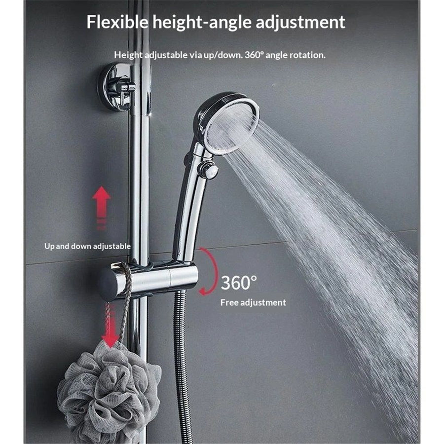 2 pack Adjustable Shower Head Holder for Slide Bar Slider Clamp Bathroom Replacement,Universal 18-25MM O.D. Rail Head Bracket Holder