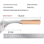 2 pack Banana Knife with Straight Steel Blade , Cutter Mini Sickle Knife for Kitchen Home Restaurant Use