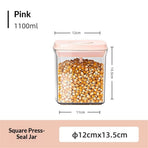 Air Tight Containers Stackable- 2-Pack Cereal Storage Containers with Lids Airtight, Leakproof Pop Up Containers for Organizing,1100ml（only boxs）