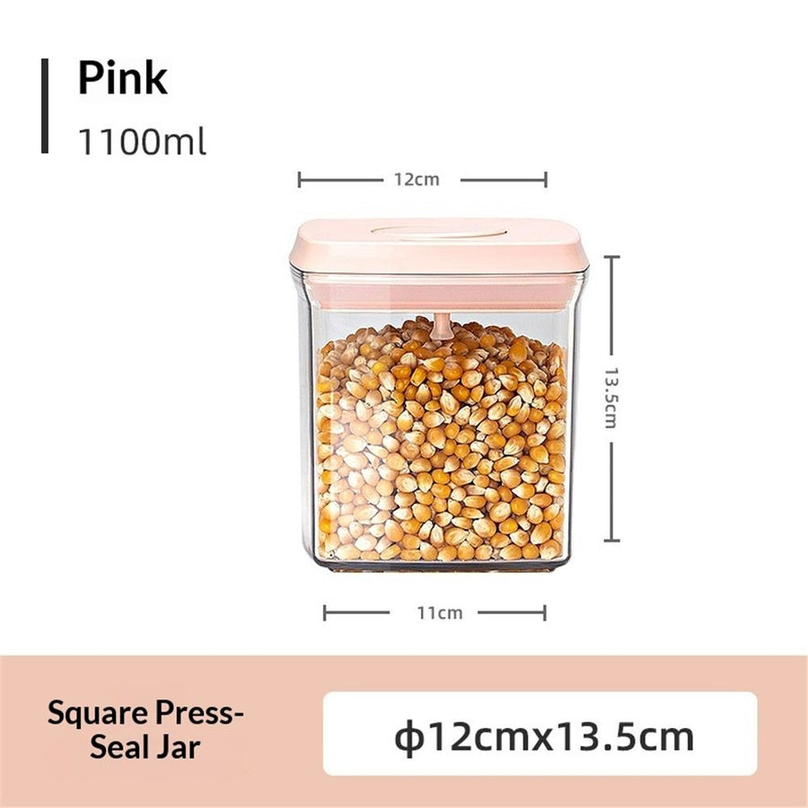 Air Tight Containers Stackable- 2-Pack Cereal Storage Containers with Lids Airtight, Leakproof Pop Up Containers for Organizing,1100ml（only boxs）