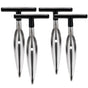 4 qty - Coconut Opener Tool for Fresh GREEN Young Fruit Black Handle Easy Grip,Safe and Convenient Coco Drill Punch Tool