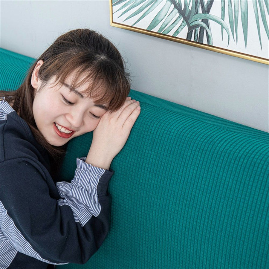 Stretch Headboard Covers for Bed Headboard Slipcover, Jacquard Bed Head Cover Dustproof Protector Cover for Bedroom Décor（120cm）