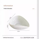 2 pack Coffee Beans Dosing Cup Coffee Dosing Tray Ceramic Dose Vessel Loose Leaf Tea Vessel Single Dose Measuring Tray, white