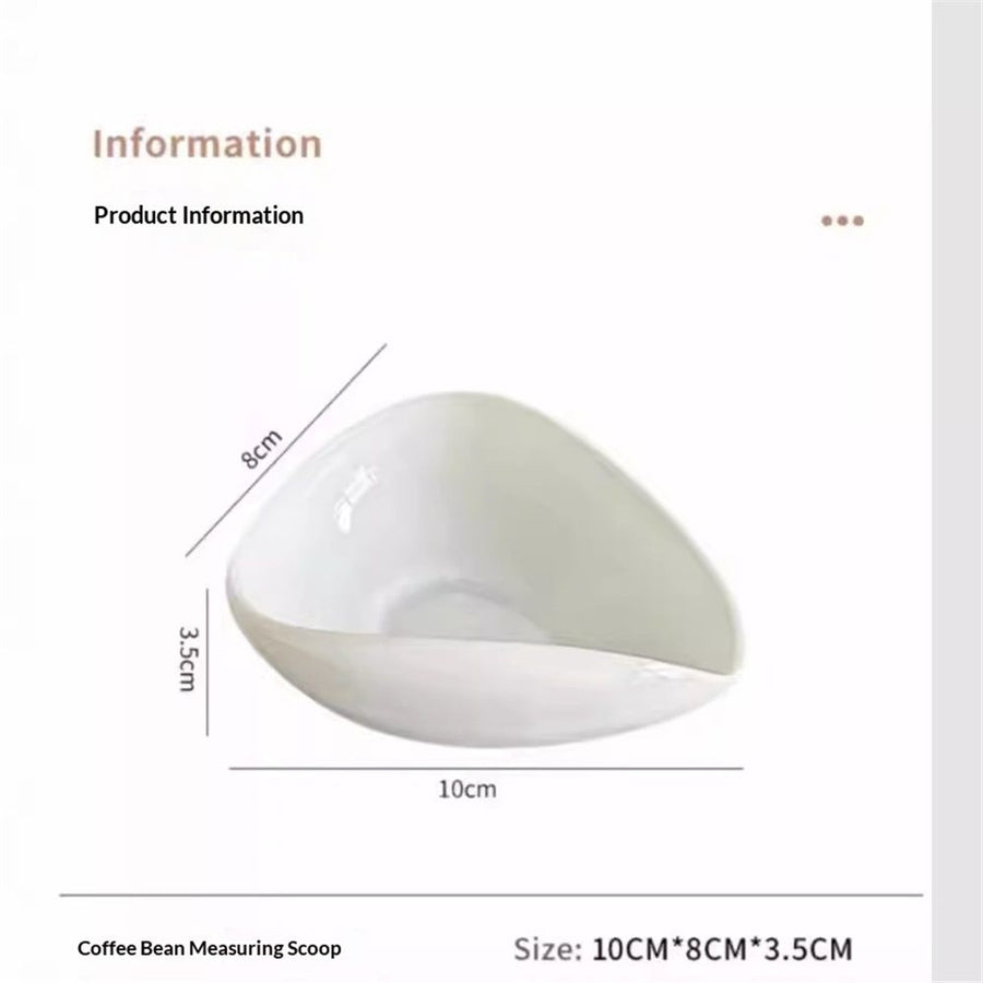 2 pack Coffee Beans Dosing Cup Coffee Dosing Tray Ceramic Dose Vessel Loose Leaf Tea Vessel Single Dose Measuring Tray, white