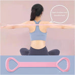 8-Figure Stretch Strap - Elastic Stretch Band for Open Back Practice & Shoulder Flexibility Workout