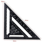 Triangle 12 Inch Aluminum Black Oxide Finish Woodworking Measuring Layout Tool