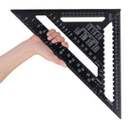 Triangle 12 Inch Aluminum Black Oxide Finish Woodworking Measuring Layout Tool
