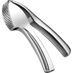 No Peeling Required Garlic Press Stainless Steel with Detachable Handle for Fine Mincing-Premium Garlic Mincer Tool, Rust-Proof, Easy to Clean