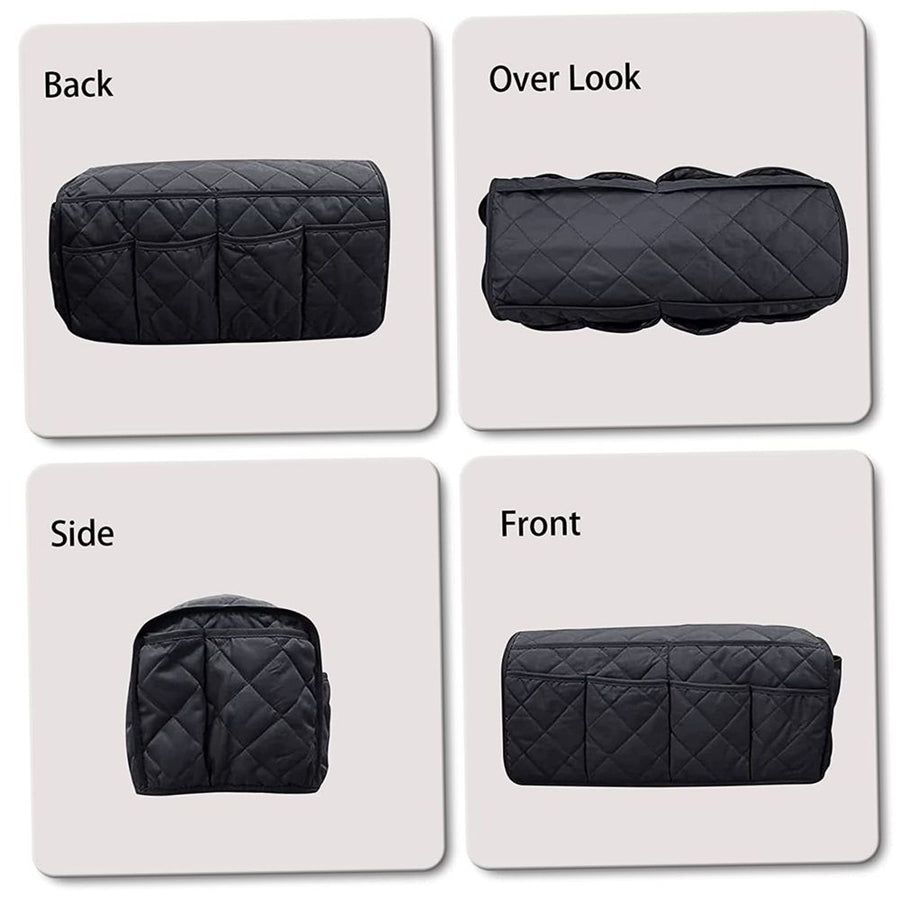 Sofa Armrest Organizer,Couch Remote Control Holder with Pockets Non Slip Recliner Organizer for TV Remotes Caddy, Book, Magazines