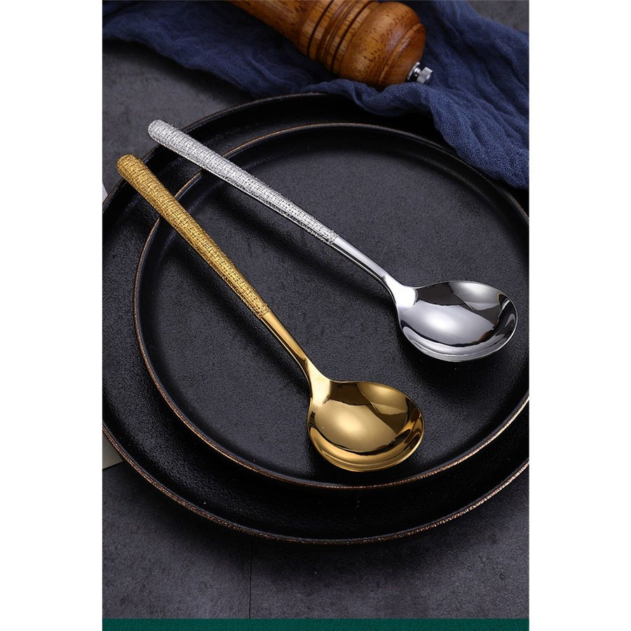 2 pack Stainless Steel Soup Ladle Spoon One Piece Design Restaurant Kitchen Cooking Flatware for Serving Soup Tone