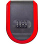 Wall Mount Key Lock Box with 4-Digit Combination Code - red Heavy-Duty Key Lock Holder, Weatherproof Outdoor Hide-a-Key Box for Home, Car, Office (Universal Fit)