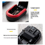 Wall Mount Key Lock Box with 4-Digit Combination Code - red Heavy-Duty Key Lock Holder, Weatherproof Outdoor Hide-a-Key Box for Home, Car, Office (Universal Fit)