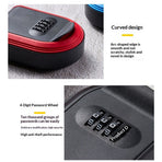 Wall Mount Key Lock Box with 4-Digit Combination Code - red Heavy-Duty Key Lock Holder, Weatherproof Outdoor Hide-a-Key Box for Home, Car, Office (Universal Fit)