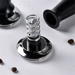 Espresso Hand Tamper, Premium Barista Coffee Tamper with Calibrated Spring, Stainless Steel Base Tamper Compatible with Espresso Machine (51mm, black)