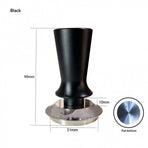 Espresso Hand Tamper, Premium Barista Coffee Tamper with Calibrated Spring, Stainless Steel Base Tamper Compatible with Espresso Machine (51mm, black)