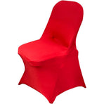 2 pack Polyester Folding Chair Cover Covers Stretch Chair Protectors for Wedding Party Events (2, Red)