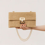 Clutch Purse for Women Designer Evening Handbag Summer Beach Shoulder Crossbody Bag | Straw, Purse, Designer, Evening, Summer, Beach