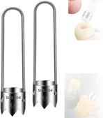 2pcs Fruit Core Remover - Stainless Corer - Cabbage Onion Cucumber Corers - Steel Seed Removal  of U-shaped core extractor