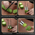 2pcs Fruit Core Remover - Stainless Corer - Cabbage Onion Cucumber Corers - Steel Seed Removal  of U-shaped core extractor