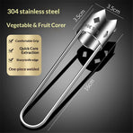 2pcs Fruit Core Remover - Stainless Corer - Cabbage Onion Cucumber Corers - Steel Seed Removal  of U-shaped core extractor
