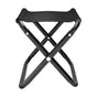 1PCS Outdoor Folding Stool Portable Fishing Chair Mini Small Train Pony Tie Camping Simple Hardware(Black）