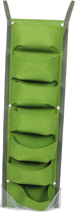 2pcs Fence Planters Wall Planters for Outdoors Plants Vertical Planter Balcony Planter Vertical Garden Wall Pocket Planter Outdoor Wall Planter Fence Garden Planter(Black+Green)
