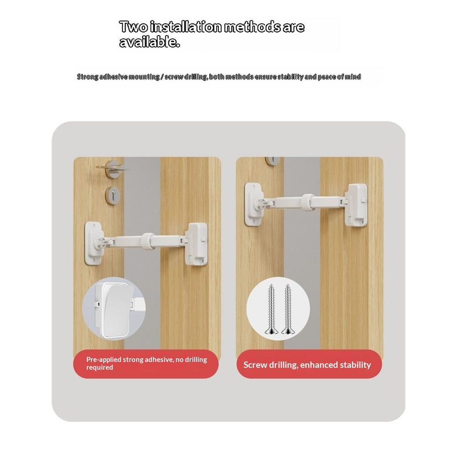 （2 Pack） Child Proof Window Restrictor, Adjustable Baby Safety Window Lock, Window Safety Locks for Toddlers & Pets, Easy to Install Suitable for Door, Washing Machine, Cat Door (White)