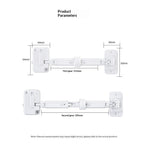 （2 Pack） Child Proof Window Restrictor, Adjustable Baby Safety Window Lock, Window Safety Locks for Toddlers & Pets, Easy to Install Suitable for Door, Washing Machine, Cat Door (White)