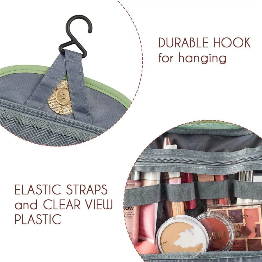 Small Hanging Toiletry Bag, Extra Compact Travel Organizer for Minimalist Adventures,Water-Resistant Cosmetic Bag, Perfect for Vacation, and Daily Use