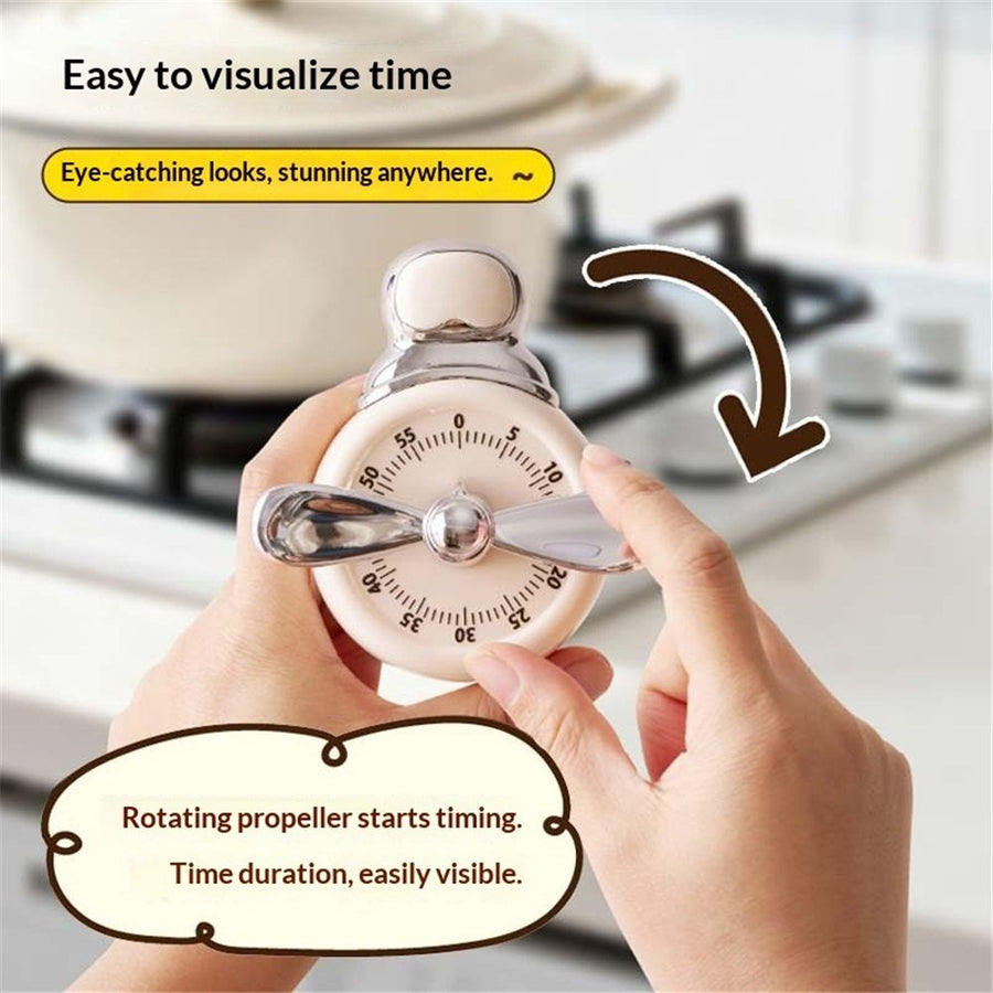 2 Pack Wind Up Timer, Visual Mechanical Timer with Loud Alarm, Manual Countdown Timers for Classroom, Home, Study and Cooking