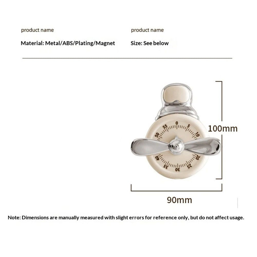 2 Pack Wind Up Timer, Visual Mechanical Timer with Loud Alarm, Manual Countdown Timers for Classroom, Home, Study and Cooking