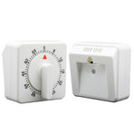 2 Pieces 60 Minute Visual Kitchen Timer Hour Mini Countdown Mechanical Timer Loud Voice for Kitchen, Homework, Exercise(White)