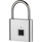 Fingerprint Padlock,Ultra Light One Touch Open Fingerprint Lock with USB Charging for Gym, Sports, School Employee Locker,Fence, Suitcase - Silver