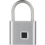 Fingerprint Padlock,Ultra Light One Touch Open Fingerprint Lock with USB Charging for Gym, Sports, School Employee Locker,Fence, Suitcase - Silver